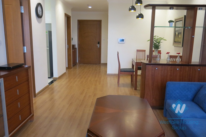 Two bedrooms with very large balcony for rent in Vinhomes Nguyen Chi Thanh, Ha Noi
